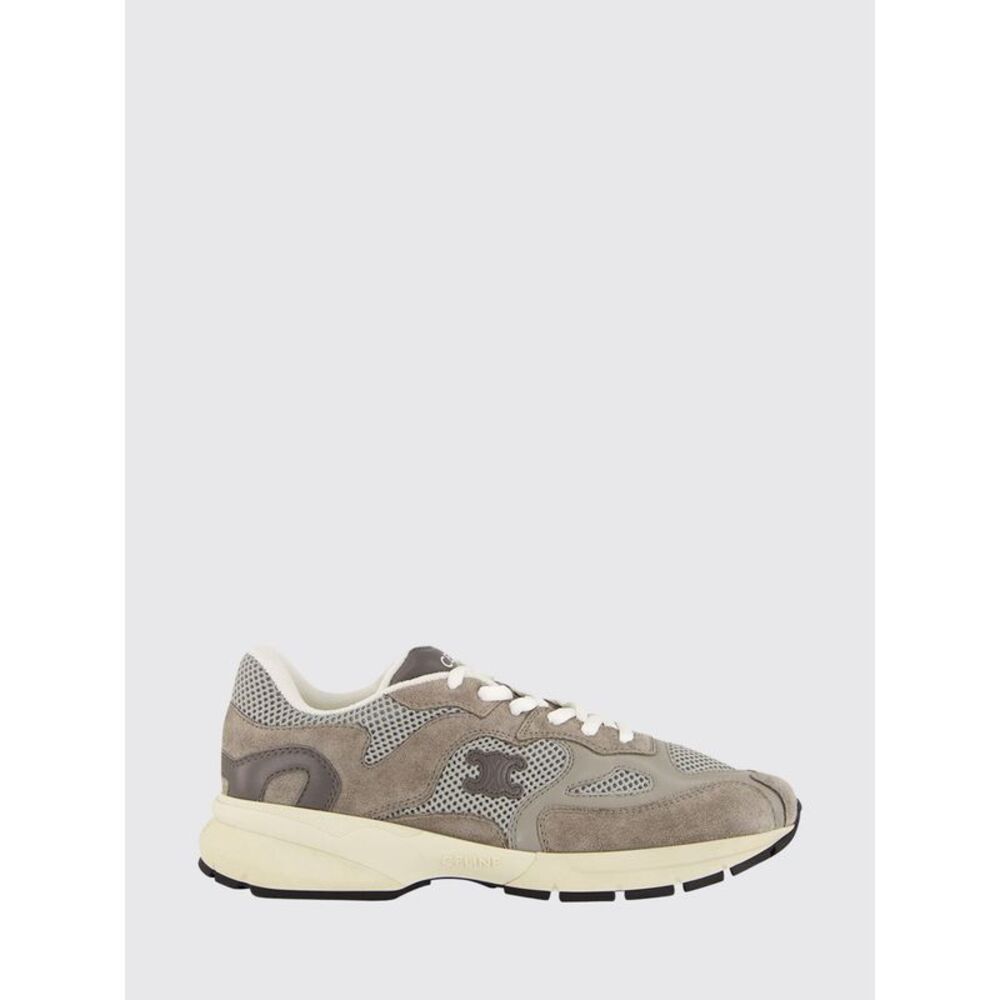 Celine Men Low Top Sneakers Celine In Mesh And Suede With Monogram Pattern